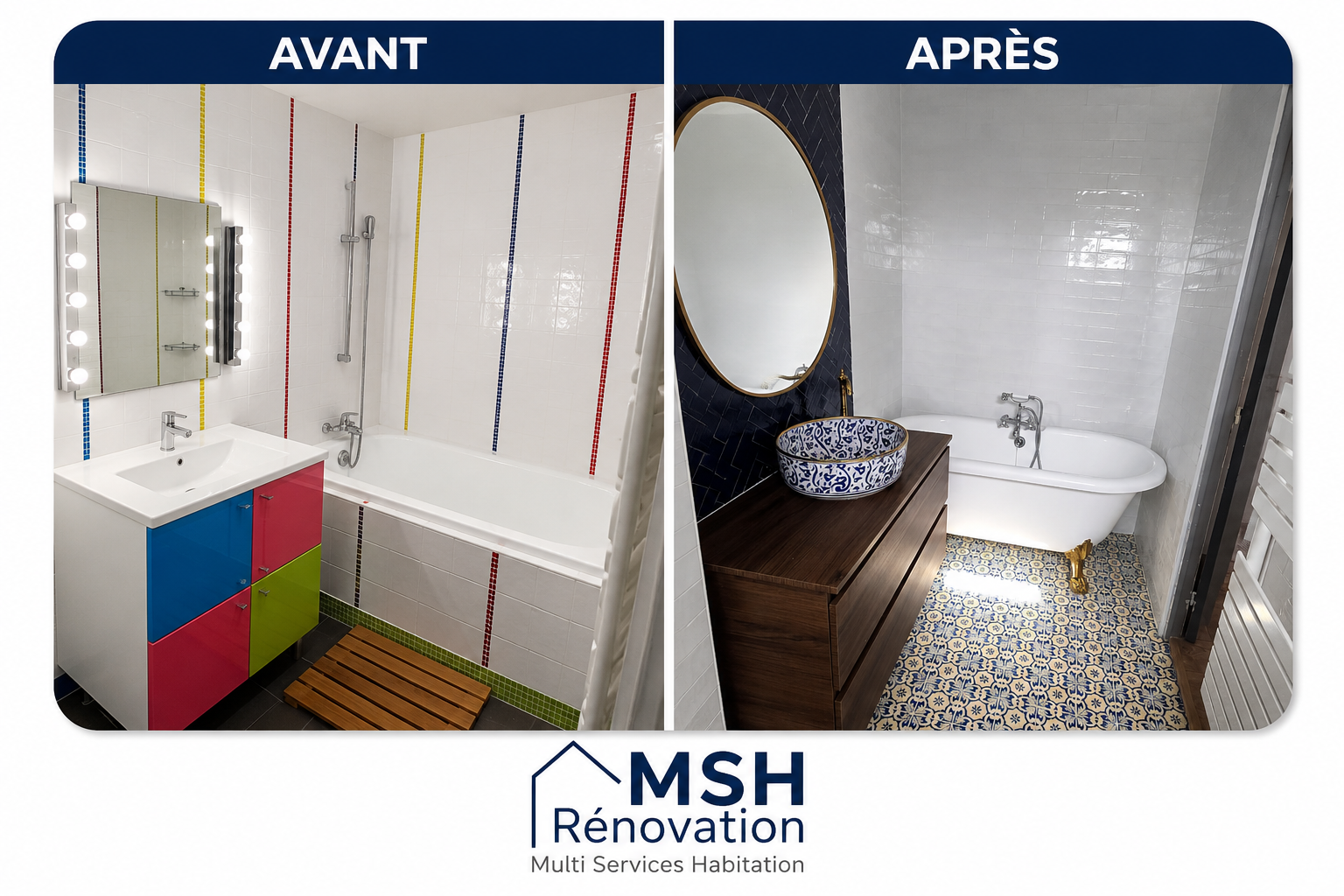 Réalisation avant après MSH Rénovation