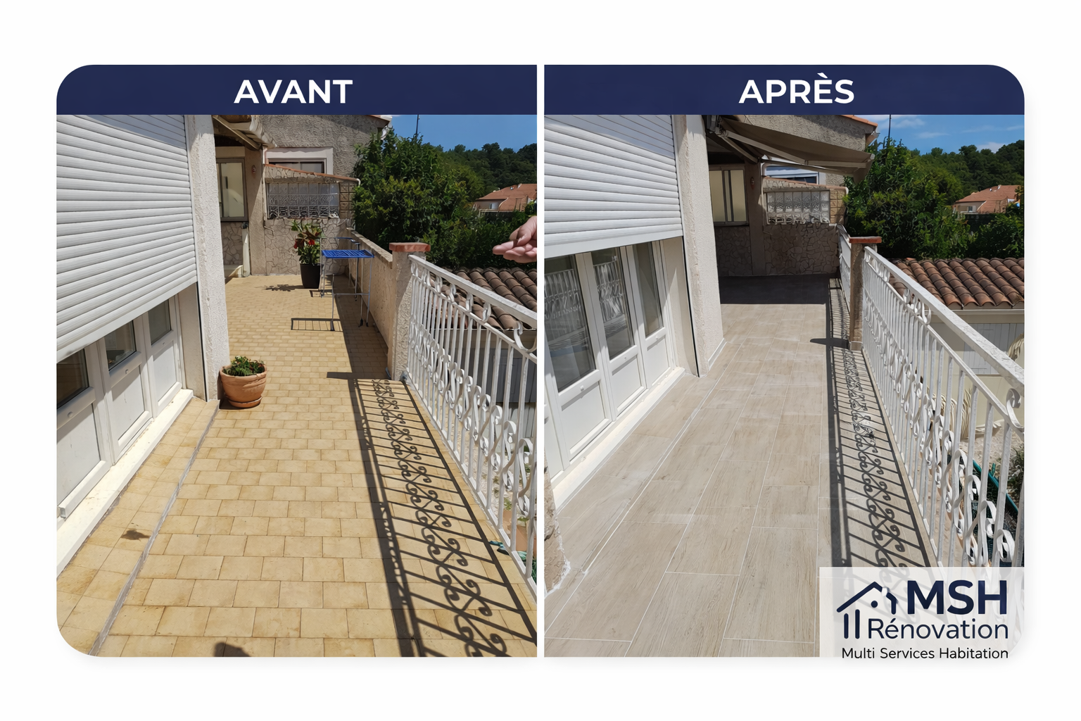 Réalisation avant après MSH Rénovation