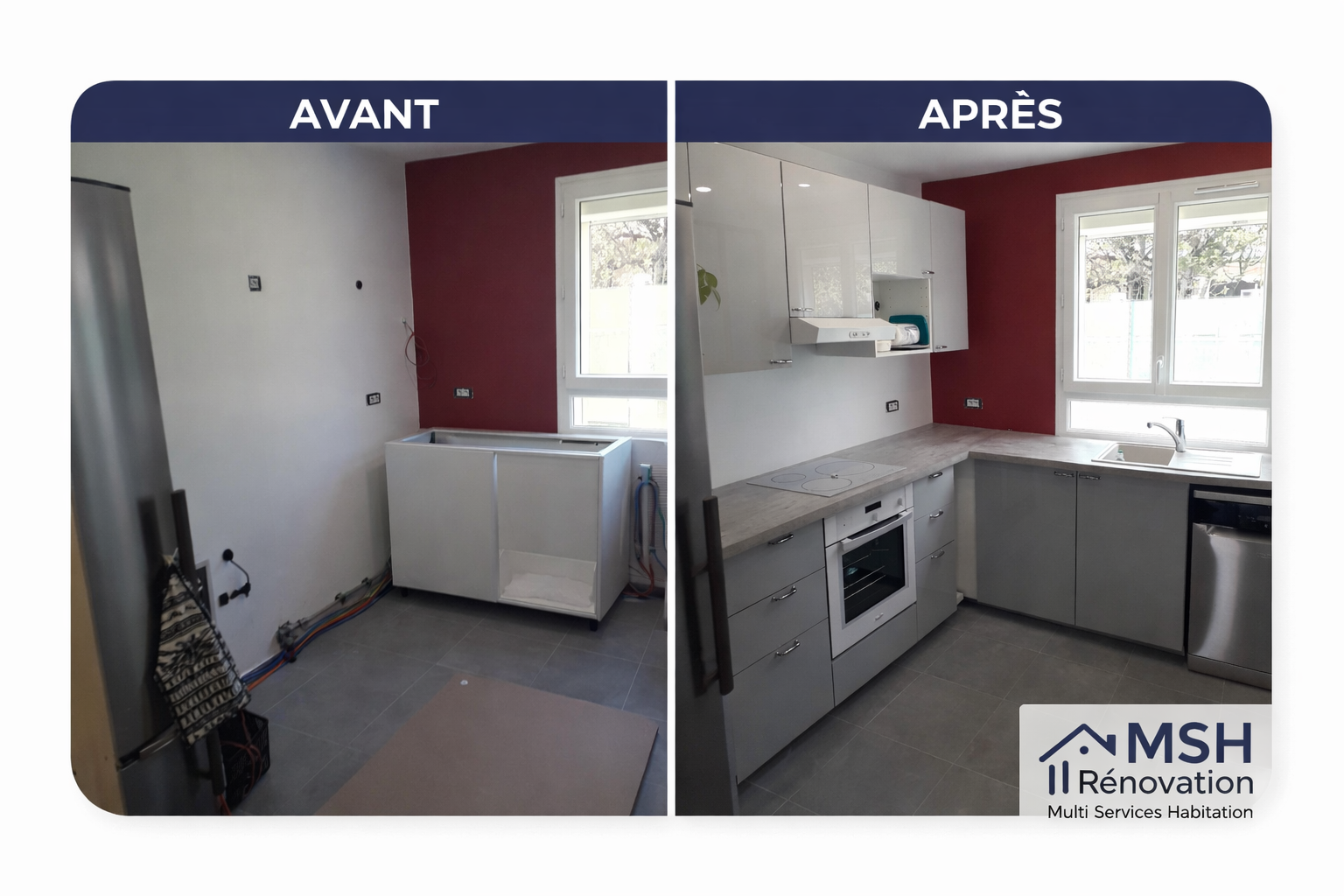 Réalisation avant après MSH Rénovation