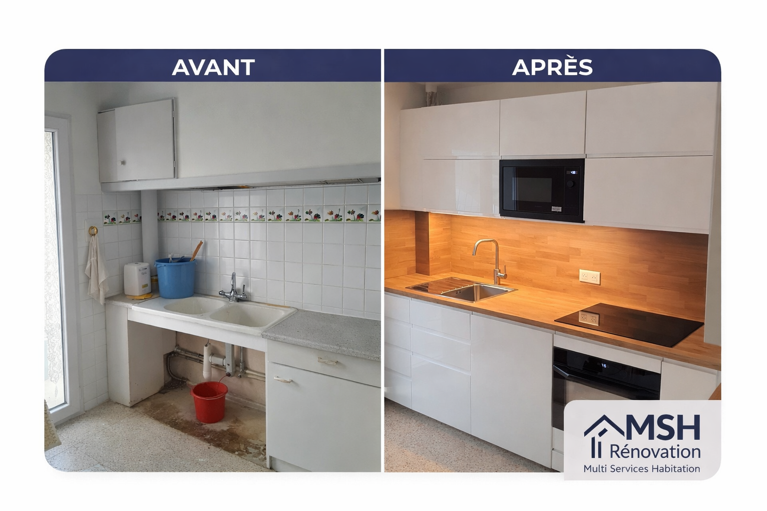 Réalisation avant après MSH Rénovation