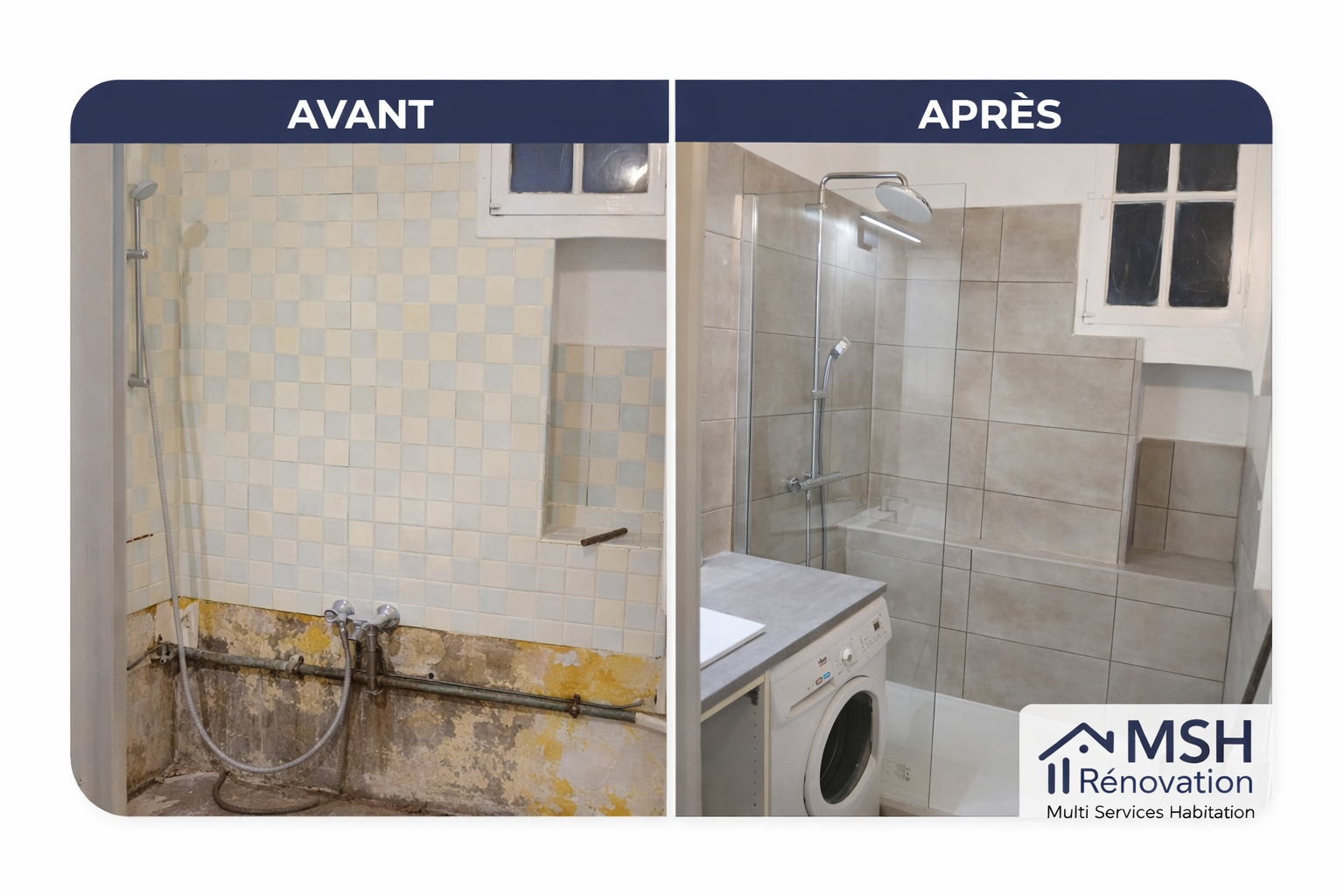 Réalisation avant après MSH Rénovation