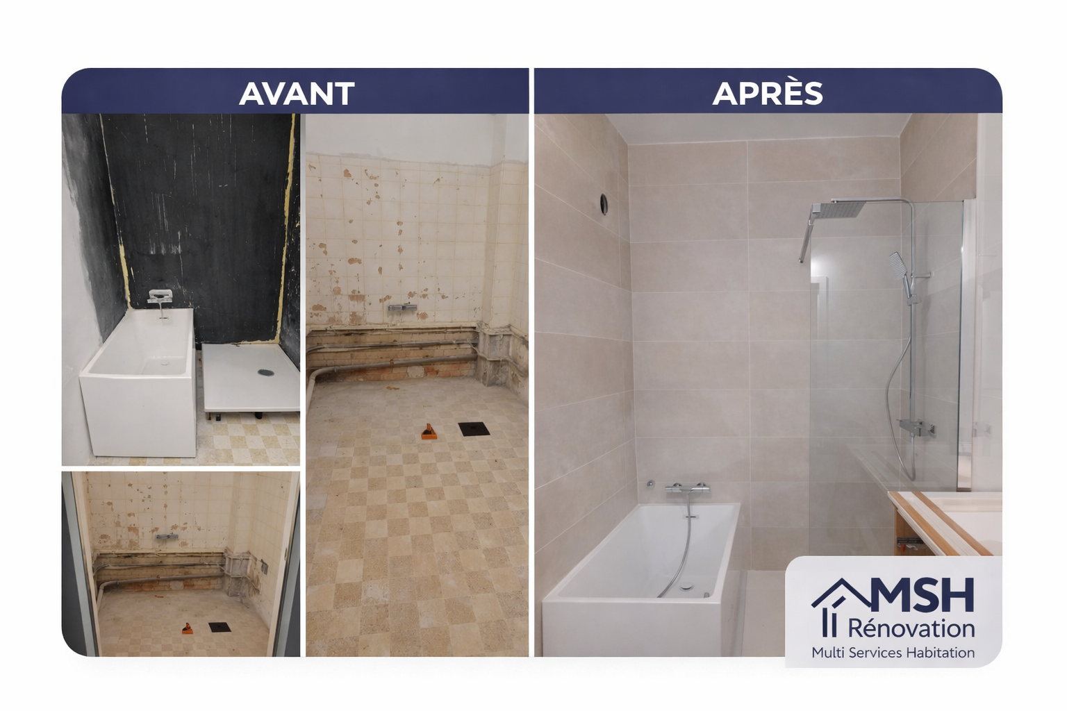Réalisation avant après MSH Rénovation